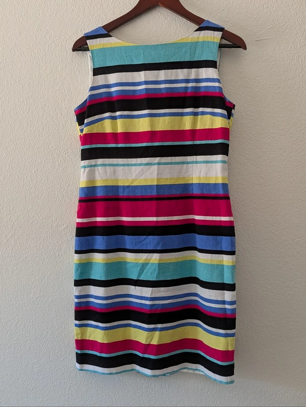tahari linen sleeveless dress Tahari Linen Tiered Mini Dress